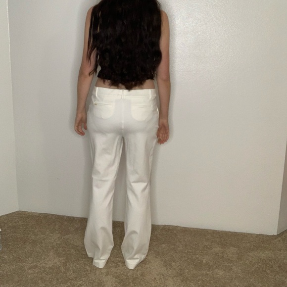 White stretch work pants - Picture 2 of 6